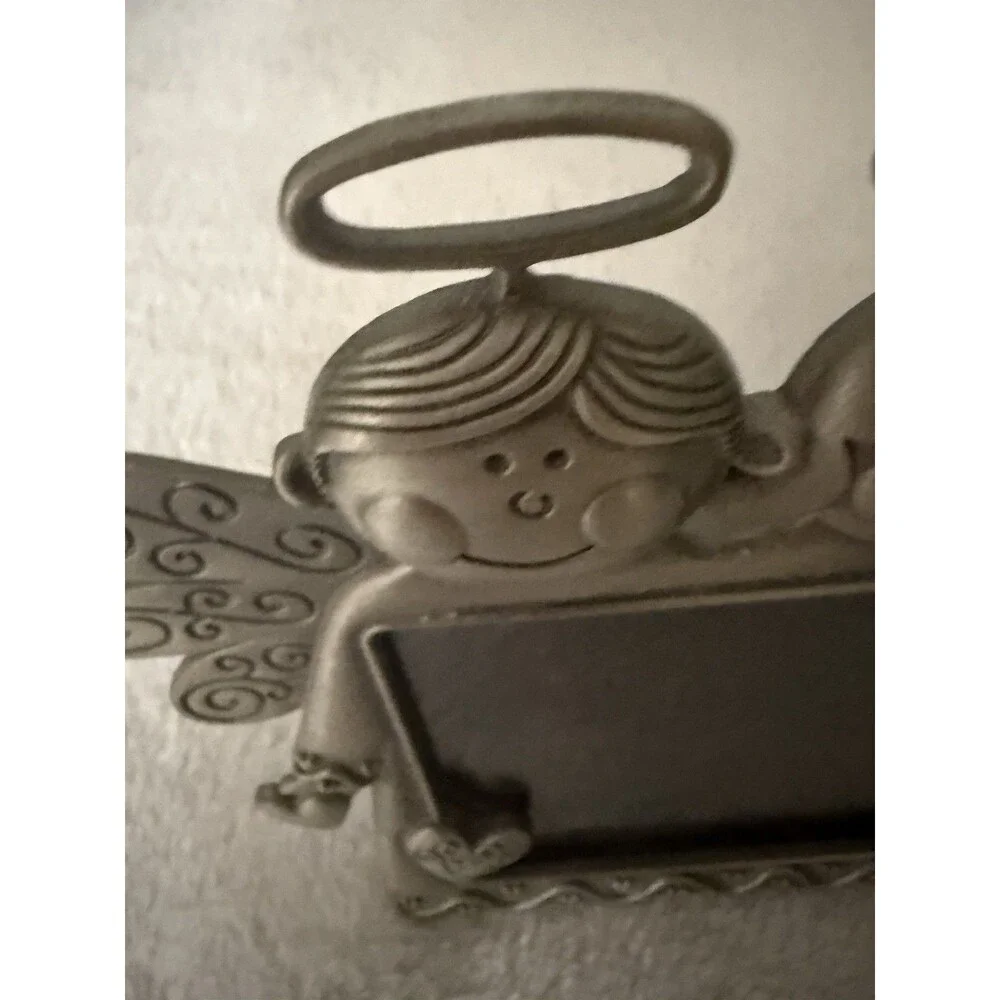 Grandkids Metal Picture Frame 4x6 Silver Tone Cute Kids Hearts Charm